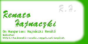 renato hajnaczki business card